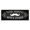 Signmission Now Hiring Apply Inside Barber Shop Banner Concession Stand Food Truck Single Sided B-120-30108 - alternate 1